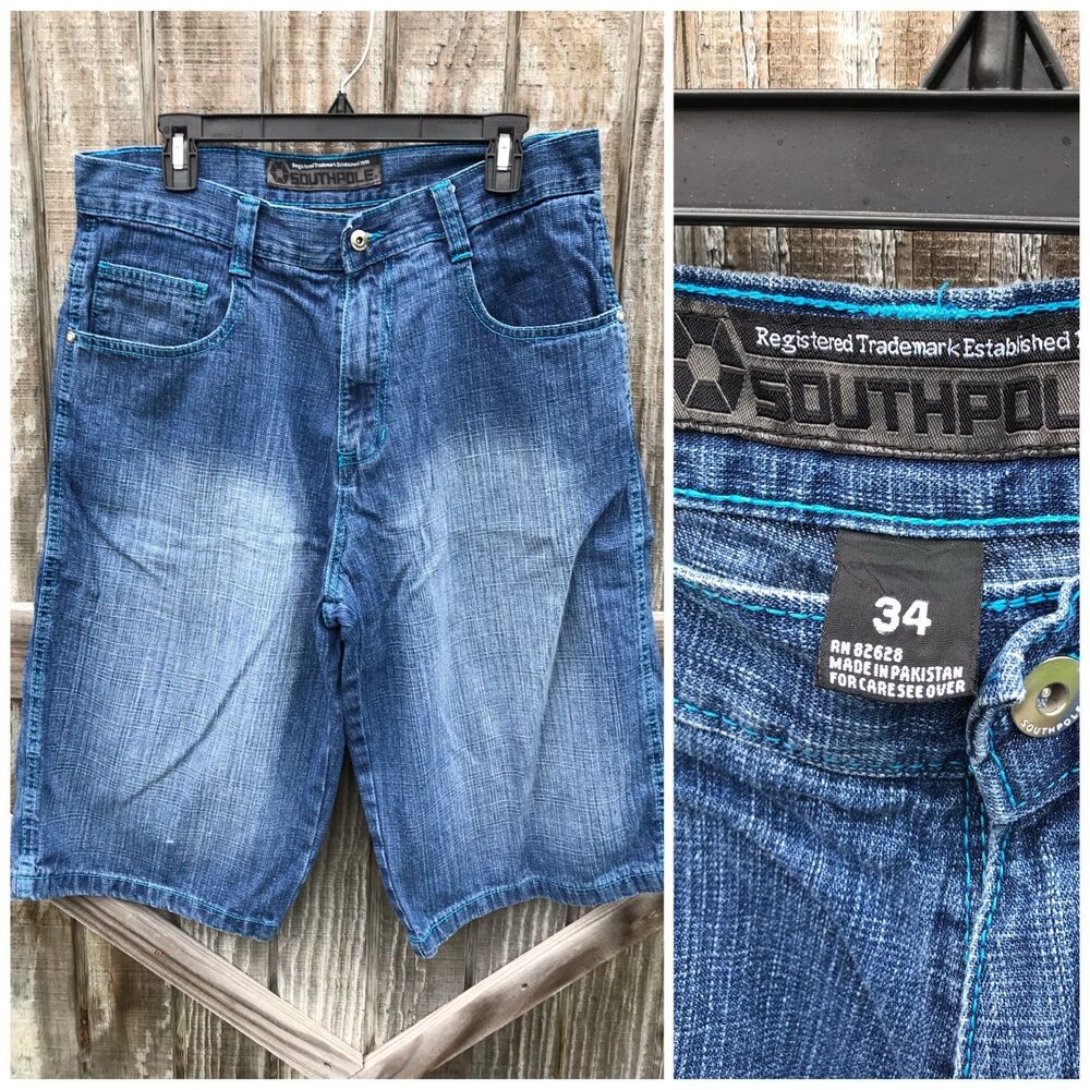 Y2K Men’s Southpole Jean Shorts size 34 EUC